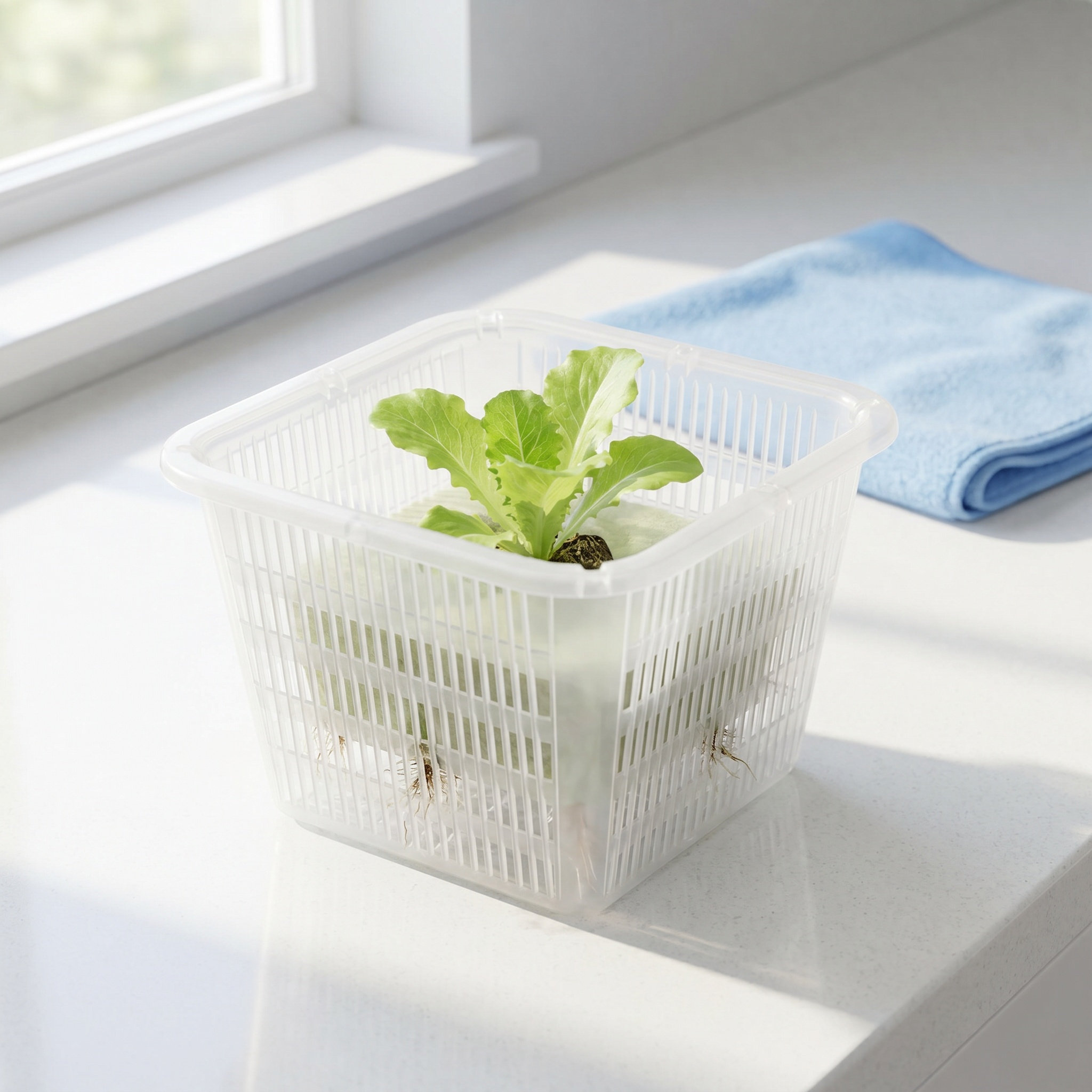 Indoor Plants - 6Pcs Square Mesh Hydroponic Plant Pots