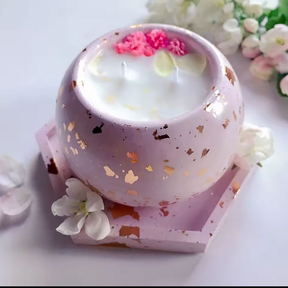 Silicone Mold Round Candle Hol - đánh giá và giá Succulent Set