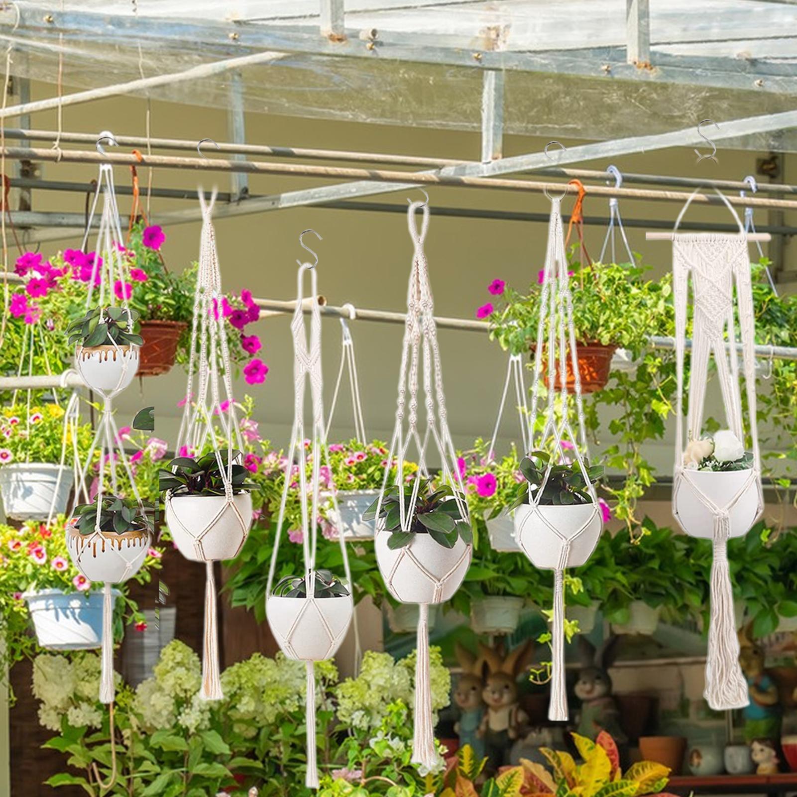 Macrame Plant Hanger 6 Pieces  - đánh giá và giá Indoor Plants