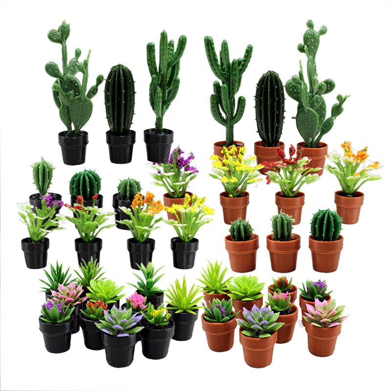 8Pcs Miniature Plastic Potted  - đánh giá và giá Succulent Set