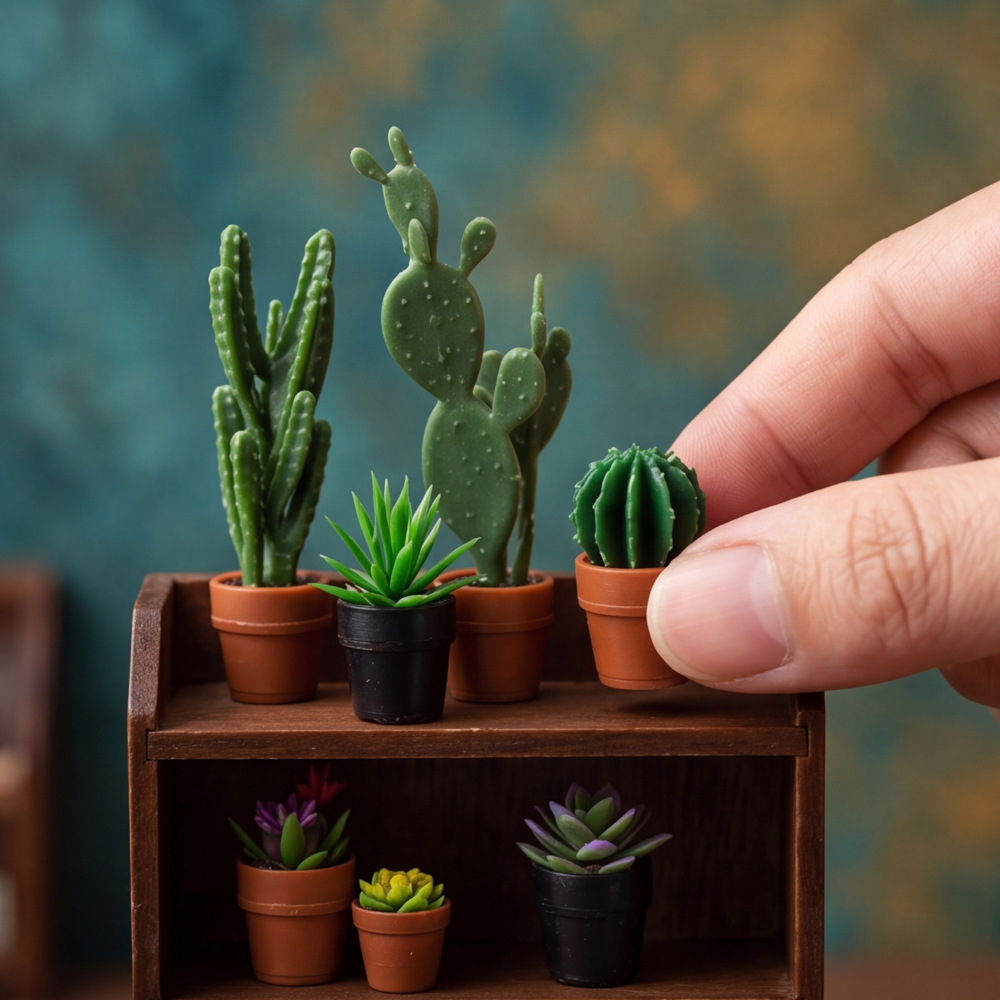 8Pcs Miniature Plastic Potted  - đánh giá và giá Succulent Set